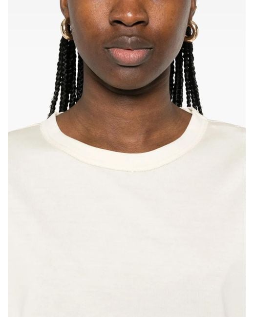 Fabiana Filippi White Filo Diamante-Detail T-Shirt
