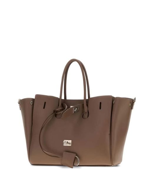 Balenciaga レザーハンドバッグ Brown