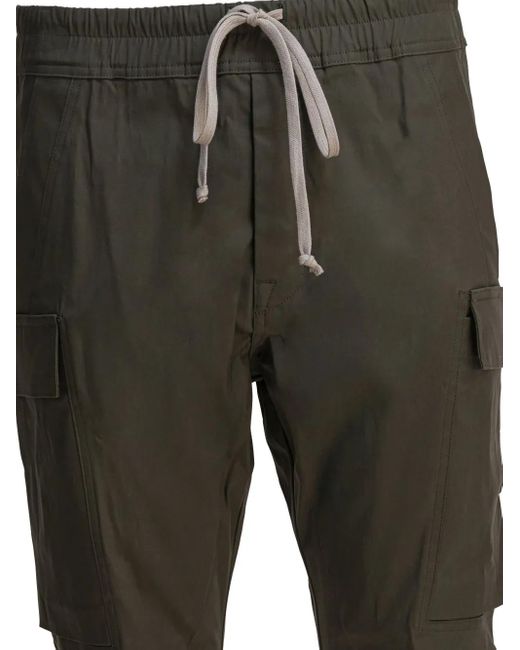 メンズ Rick Owens ドローストリング カーゴパンツ Green