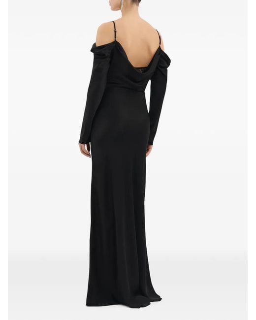 Rebecca Vallance Black Noire Long Sleeve Gown