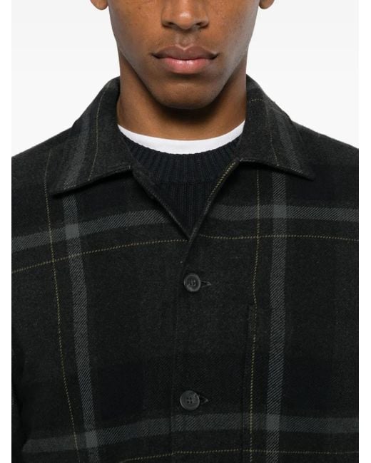 Marc O' Polo Black Plaid Pocket Overshirt for men