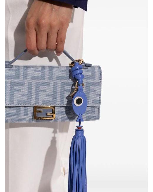 Fendi Blue Leather Bag Charm