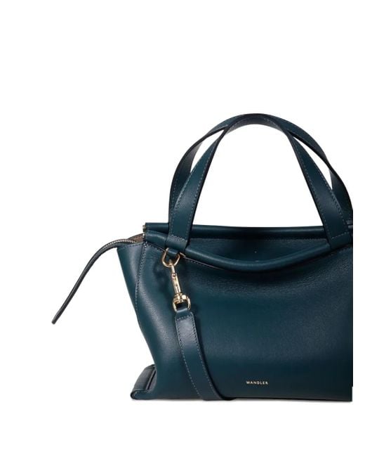 Wandler Blue Ide Top-Handle Tote Bag