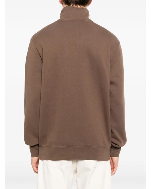 CAVENDISH® Brown Logo-Embroidered Sweatshirt for men