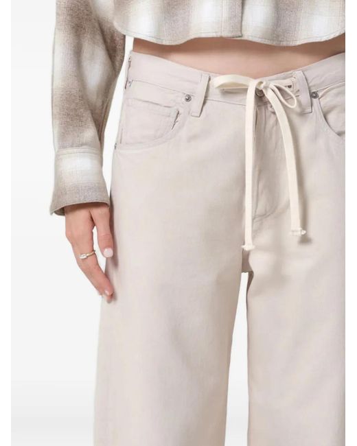 Citizens of Humanity White Brynn Drawstring-Waist Jeans