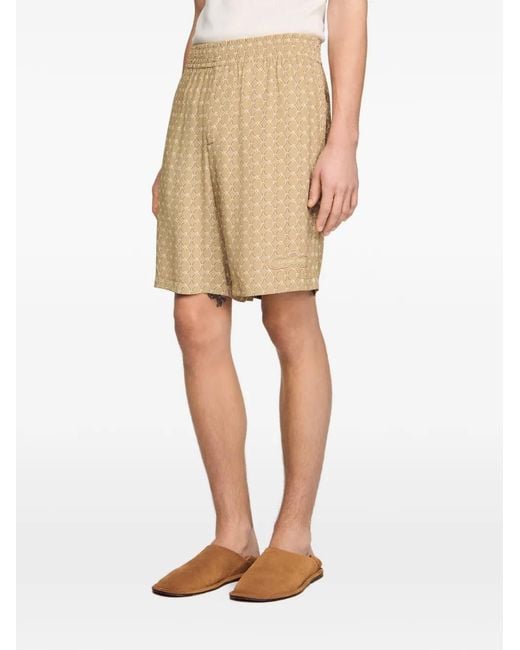 Sandro Natural Geometric-Pattern Short for men
