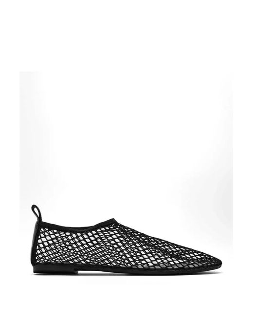 Senso Black Mesh Pull-Tab Ballet Flats