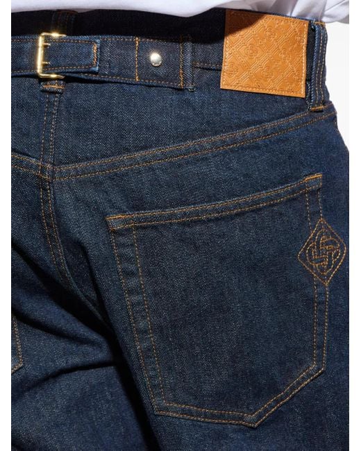 Casablanca Blue Logo-patch Jeans for men