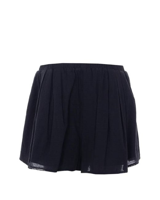 ELEH Blue Elasticated Embroidered Shorts