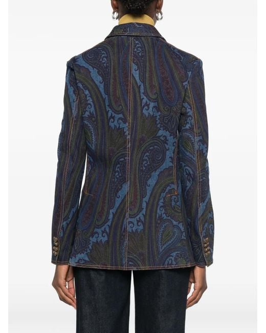 Etro Denim Jack in het Blue