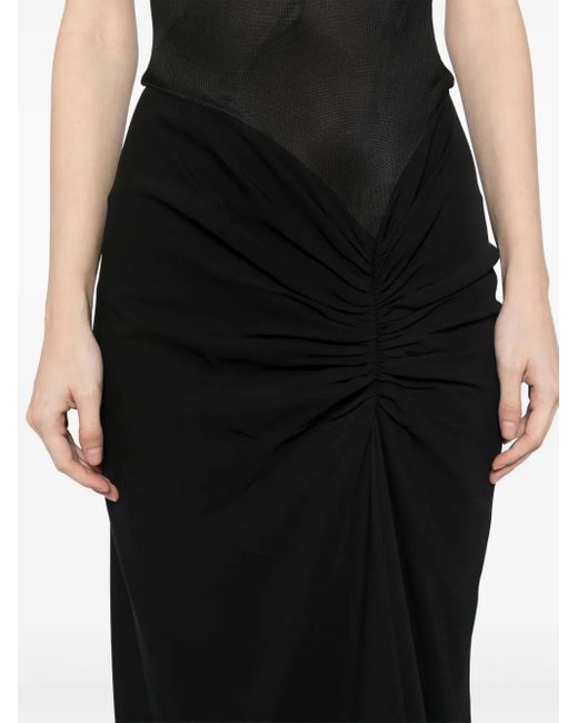 Christopher Esber Black Ruched Gown