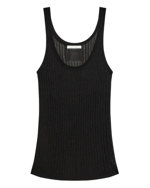 Débardeur En Maille À Design Nervurée Helmut Lang en coloris Black