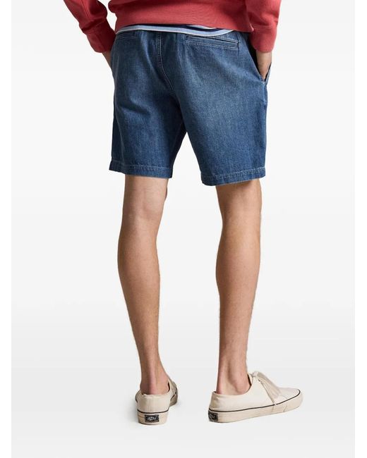 Polo Ralph Lauren Blue Prepster Polo 8.15" Cotton Denim Shorts With Pony Embroidery for men