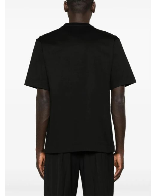 Fendi Black Logo Cotton T-Shirt for men