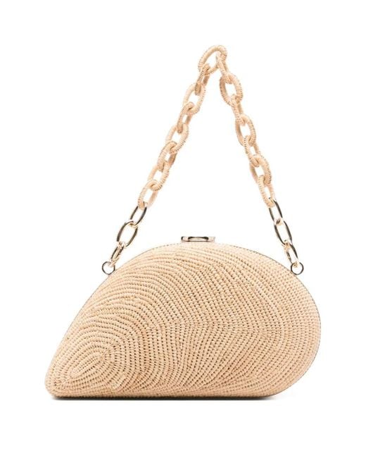 Jonathan Simkhai Natural Bridget Clutch Aus Raffiabast