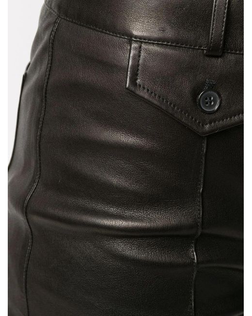 Tom Ford Black Leather Skinny-Leg Jeans