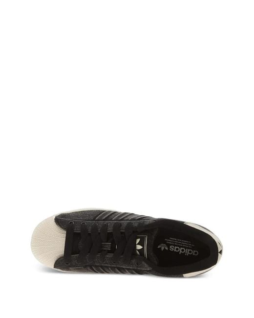 Adidas Black Superstar Denim Sneakers