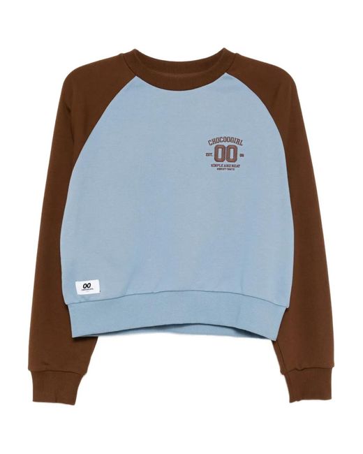 Chocoolate Blue Logo-Embroidered Sweatshirt