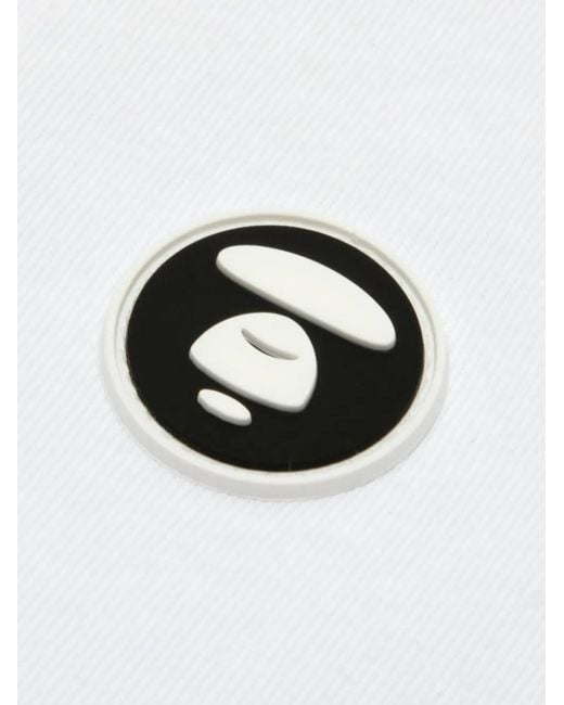 Aape By A Bathing Ape White Logo-Patch T-Shirt for men