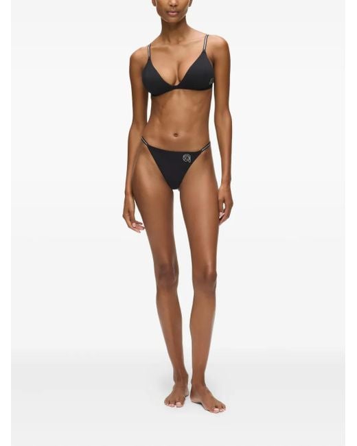 Karl Lagerfeld Black Triangel-Bh Mit Logo