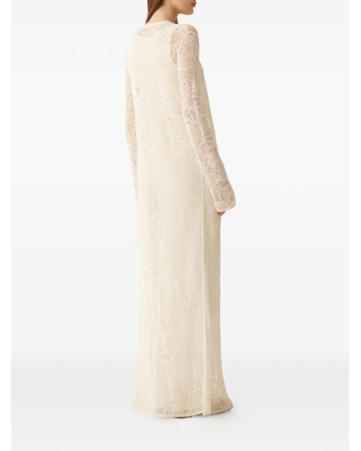 Fabiana Filippi White Long-Sleeve Tie-Neck Cardi-Coat