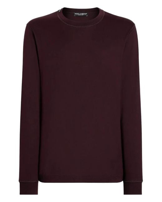 Dolce & Gabbana Purple Cotton T-Shirt for men