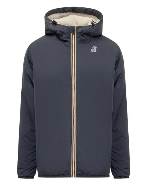 K-Way Hooded Padded Jacket Blue