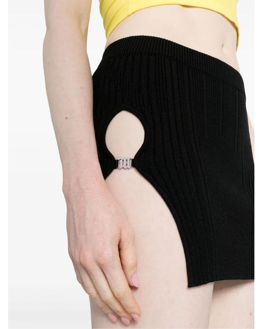 M I S B H V Black Knitted Mini Skirt