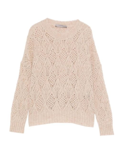 D.exterior オープンニット セーター Natural