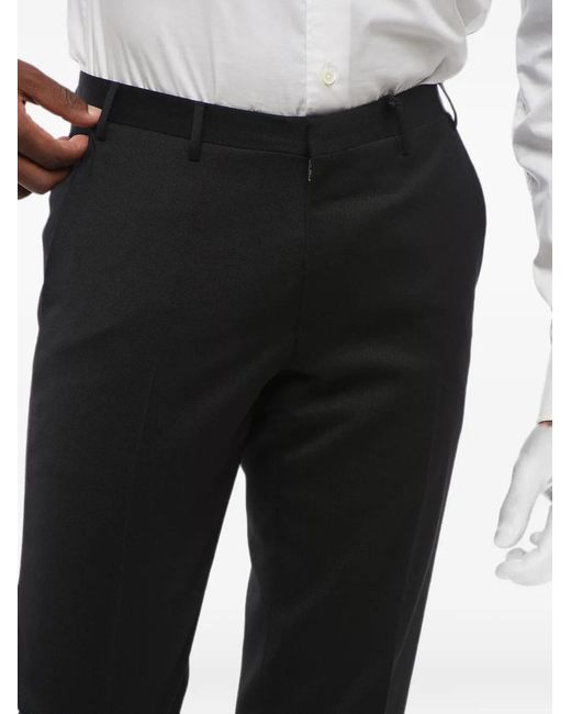 Corneliani Black Cc Collection Twill Trousers for men