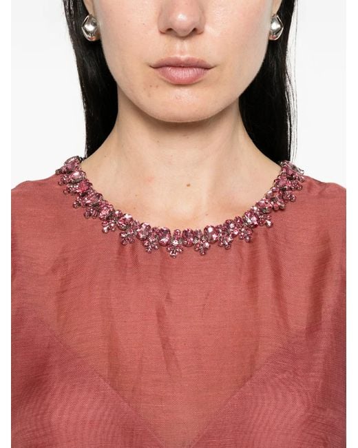 Zimmermann Red Alchemy Peplum Mini Dress