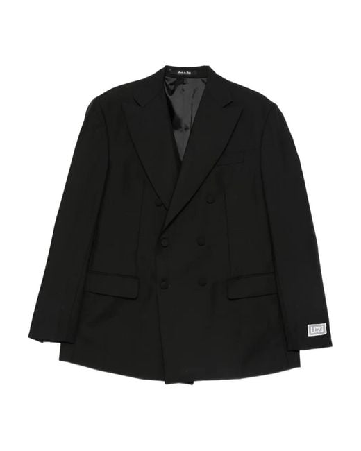 LC23 Black Double-Breasted Wool Blazer for men