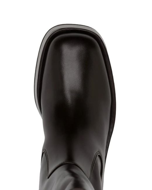 Gia Borghini Black Rosie 23 Platform-Sole Boots