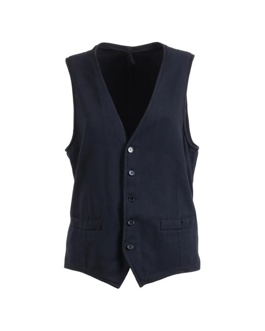 L.b.m. 1911 Blue Button-Up Gilet for men