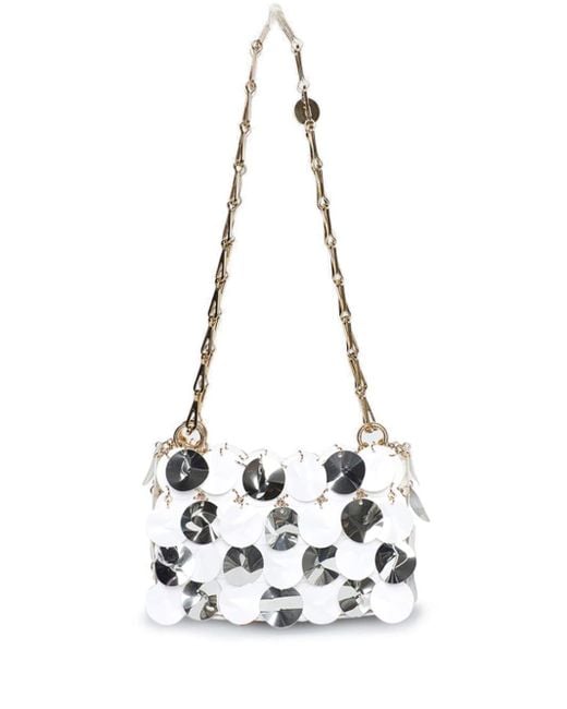 Rabanne White Sparkle Discs Sequin-design Mini Bag