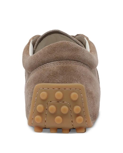 Tod's Brown Suede Leather Sneakers