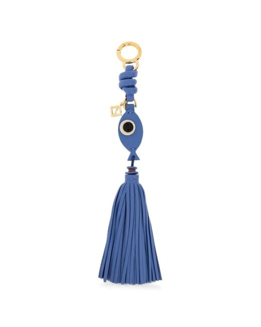 Fendi Blue Leather Bag Charm