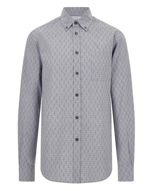 Ferragamo Gray Monogram Shirt for men