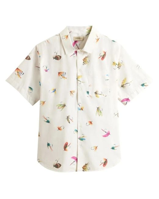 Woolrich White Graphic-Print Shirt for men
