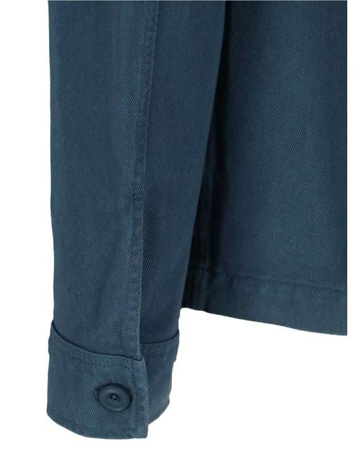 Closed Blue Patch Pocket Shirt Jacket for men