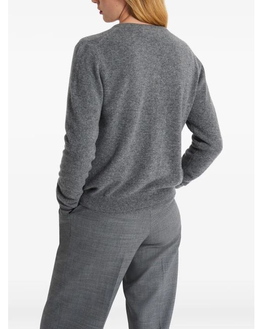Pringle of Scotland Gray Crew-Neck Cashmere Sweater