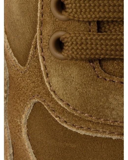 Prada Brown Faded Suede Sneaker