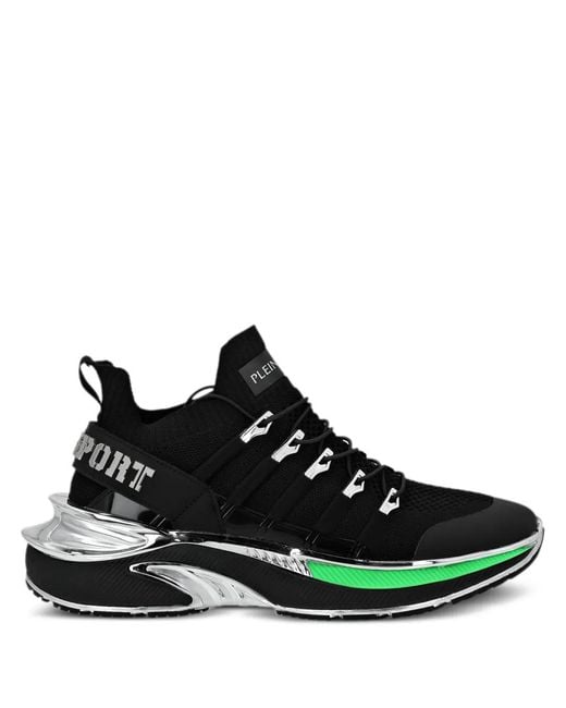Philipp Plein Black Chrome Surfer Sneakers