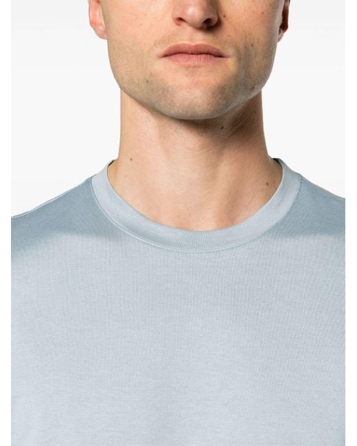T-shirt en coton à col rond Eleventy pour homme en coloris Blue
