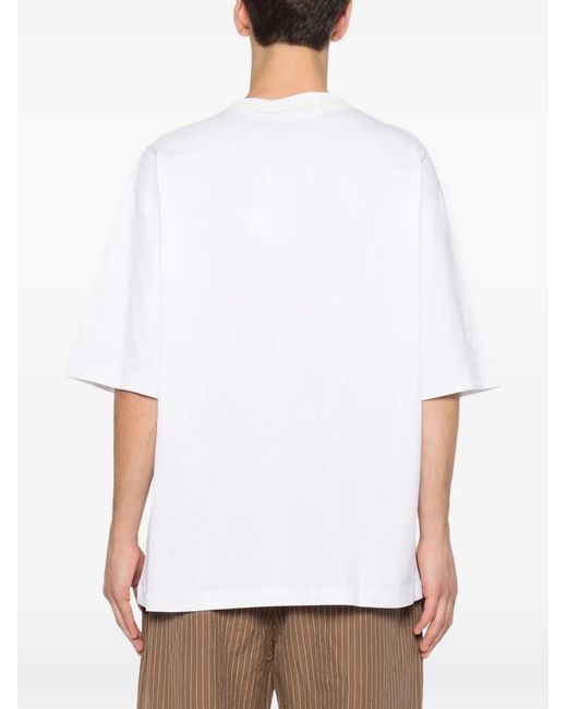 Jacquemus White Le Voilier Embroidered T-Shirt for men