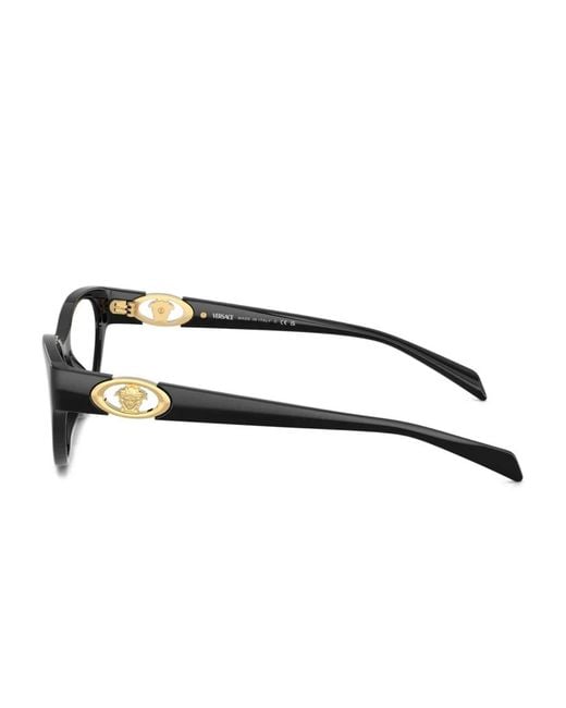 Versace Black Cat-Eye Frame Glasses