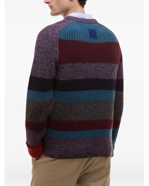 Barbour Blue Striped Wool Sweater for men