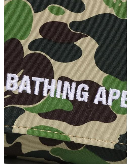A Bathing Ape Green Abc Camo Messenger Bag for men
