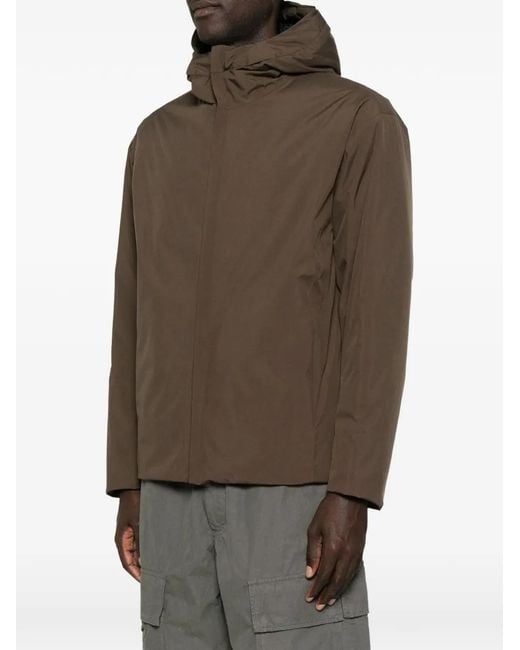 Herno Brown Veste Zippée À Capuche for men
