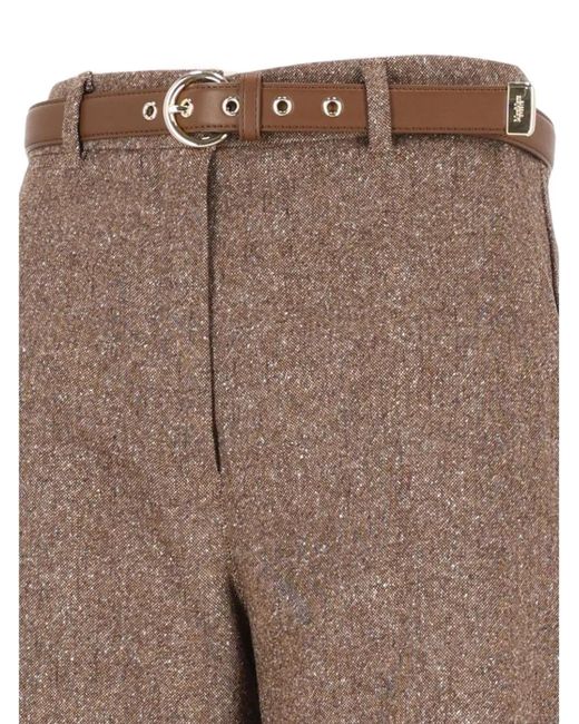Max Mara Brown Belted Trousers